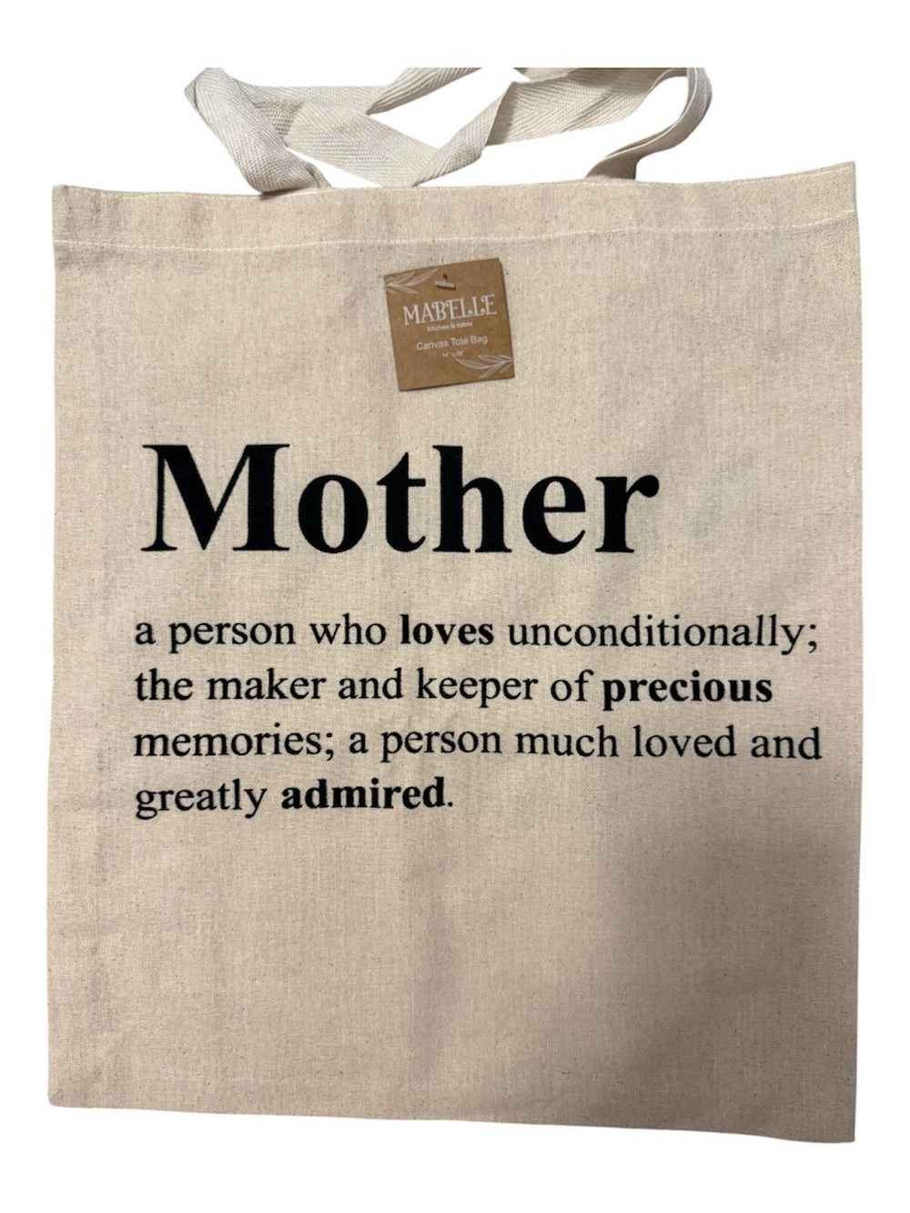 Natural 'Mother' Canvas Tote Bag